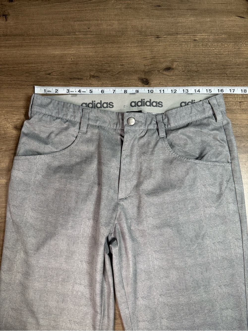 Adidas Men’s Gray Straight Leg Golf Pants Polyester Blend 32x32 - Picture 4 of 8